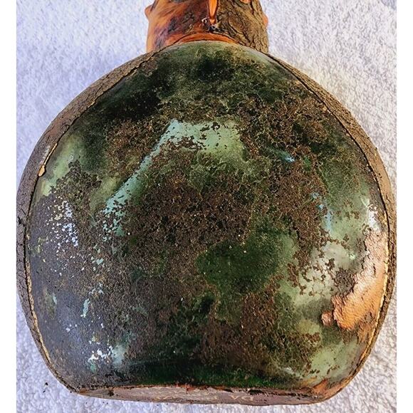 MCM 1960s Leather Wrapped OWL Liquor Bottle Decanter Made in Italy READ Barware - Picture 4 of 10